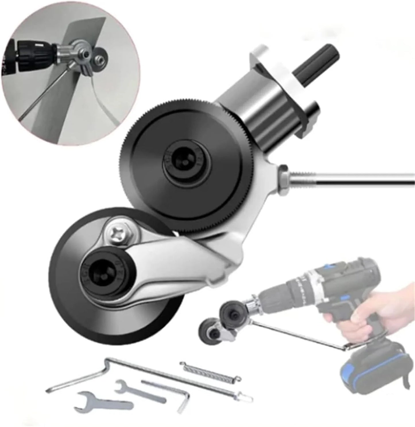 SteelCut™ – Universal Electric Drill Metal Plate Cutter