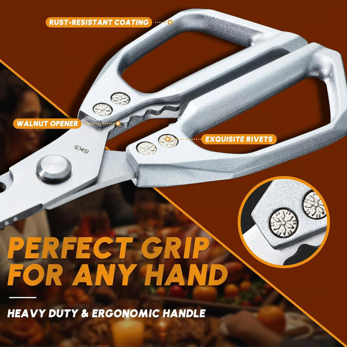 MultiSnip™ - Professional Kitchen Scissors