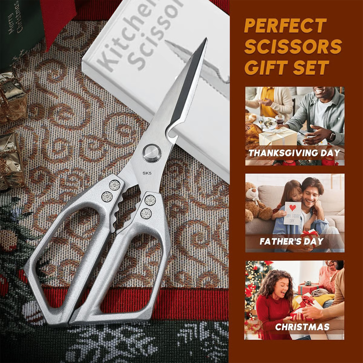 MultiSnip™ - Professional Kitchen Scissors