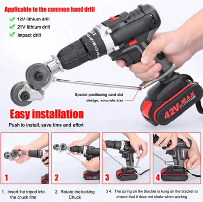SteelCut™ – Universal Electric Drill Metal Plate Cutter