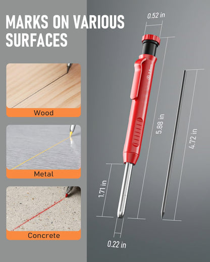 TimberTrace™– Carpenters Pencil with Sharpener